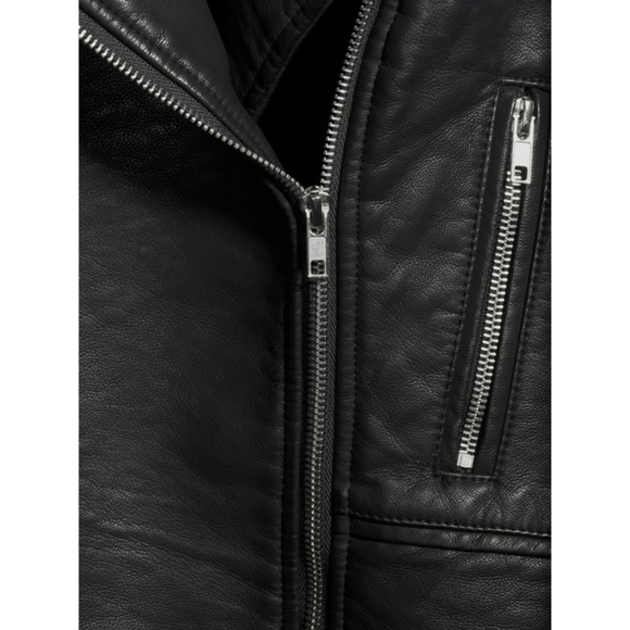 Mark Alan Women’s Faux Leather Moto Jacket with Faux Fur Collar - Picture 5 of 8